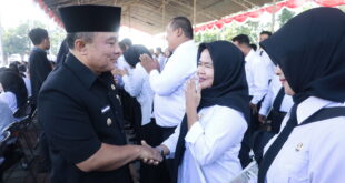 Usai Pulih, Bupati Dian Lantik 580 ASN di Halaman Setda Kuningan