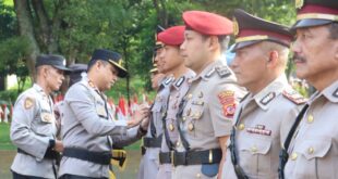 Sertijab Perwira Polres Kuningan Digelar di Gedung Naskah Linggarjati