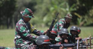 Asah Ketangkasan, Prajurit Kodim 0615/Kuningan Perkuat Latihan Menembak