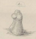 Batu kuno di Pabuaran Margasari. Ilustrasi F.C. Wilsen dalam Tijdschrift voor Indische Taal-, Land- en Volkenkunde (Batavia, 1853-1855)