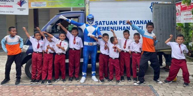 Gebrakan Inovasi SPPG Lengkong, Anak Sekolah Disuguhi Gizi Sehat dan Hiburan Superhero