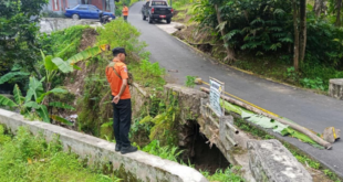 Tembok Penyangga Jembatan Longsor di Selajambe, Akses Jalan Kabupaten Terancam Putus