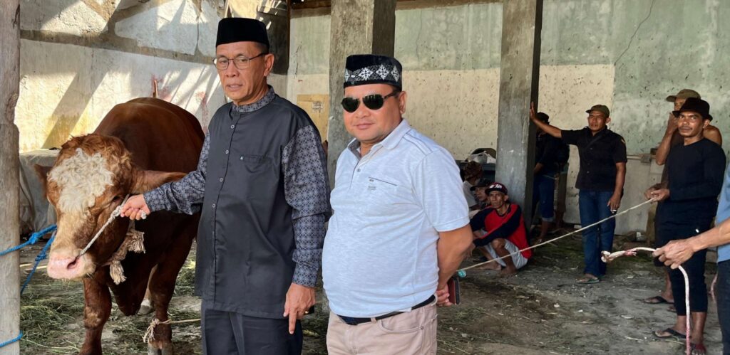H+1 Idul Adha, Partai Gerindra Kuningan Kurban 4 Sapi dan 5 Kambing