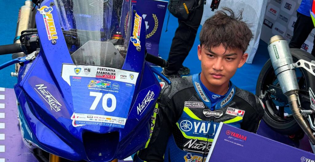 Siswa SMK Pertiwi Kuningan M Haikal Ramadhan Raih Juara 2 Yamaha Sunday Race Mandalika