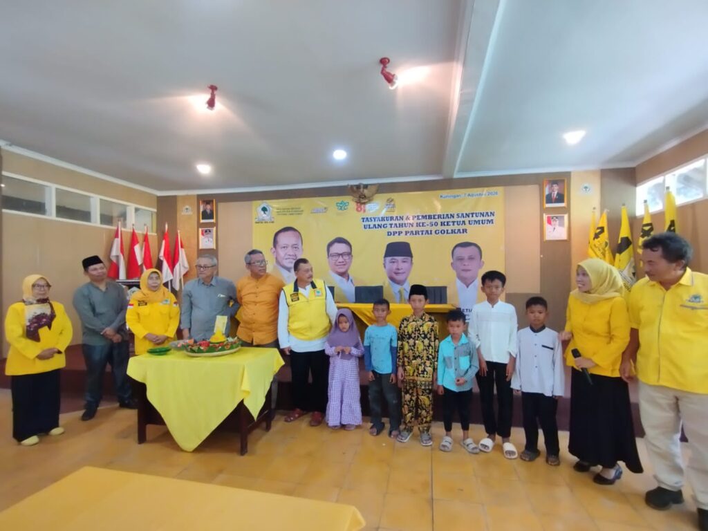 Tasyakuran HUT Bahlil, Golkar Kuningan Santuni 105 Anak Yatim, Lagu MBG Ikut Menggema