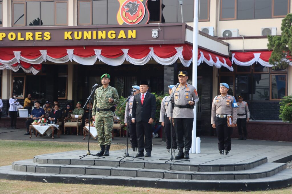 Apel Kebangsaan di Kuningan, Kapolres Dandim dan Bupati Satukan Komitmen Jaga Kondusivitas